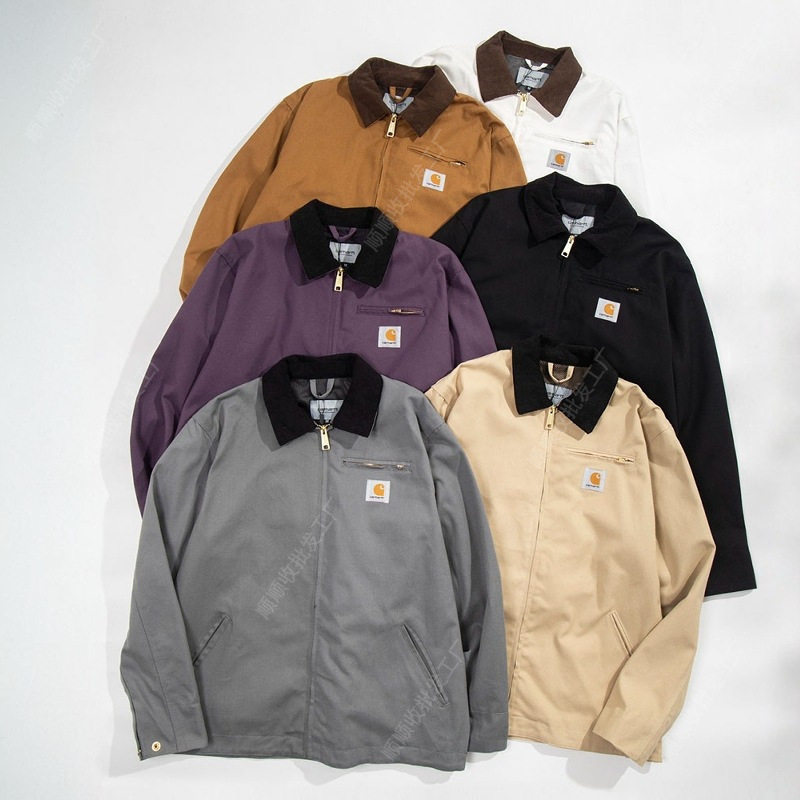 Американская уличная куртка Carhart heavy canvas Tooling jacket для мужчин и женщин, свободная повседневная куртка с лацканами на весну и осень Изображение 1