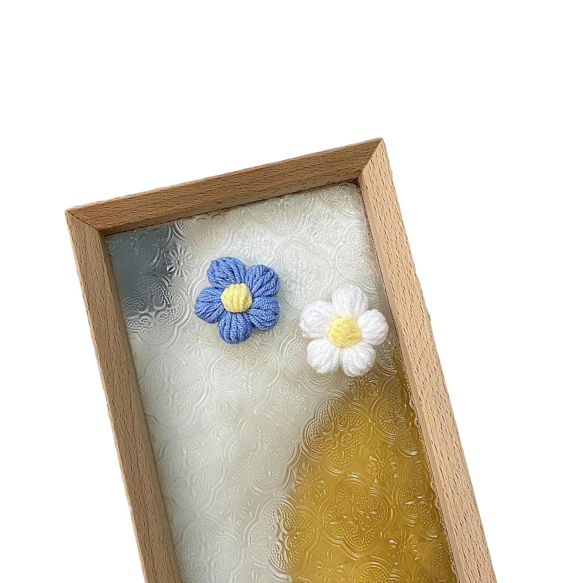 Puff flower 4cm hand crochet hand woven clothing accessories lace hair accessories small flower handmade flower wholesale