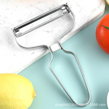 Customized Stainless Steel Melon Planer Wide Mouth Planer Large Peeling Knife Large Planer Sugar Cane Peeling Pineapple Peeling Knife Slicing Artifact