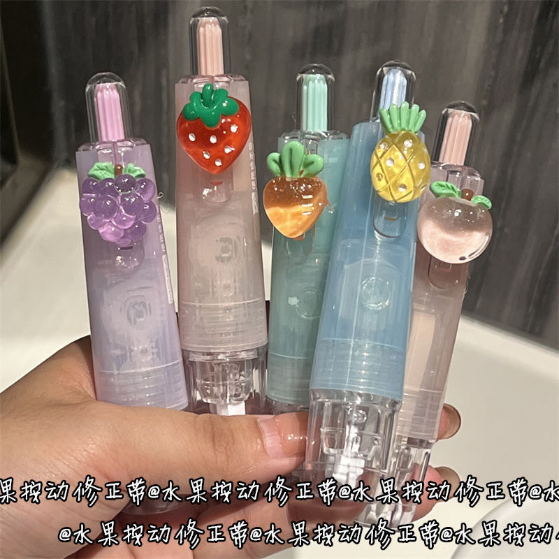 Fruit Press Correction Tape ins Style High Yan Value Girl's Heart Correction Tape Student Correction Tape Cute Correction Tape