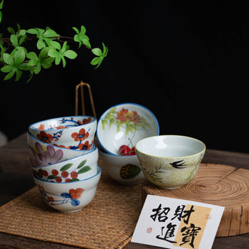 5inch Gourd-Shaped Bowls, Jingdezhen High-Temperature Underglaze Color, Hand-Painted Creative Ceramic Rice Bowls, Holiday Gifts