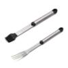 Bbq Outdoor Barbecue Combination Set with Rubber Handle Stainless Steel Grill Tools 4-Piece Set for Home Outdoor Excursions American Style