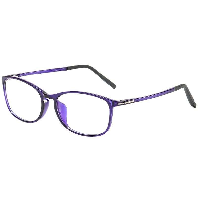 Anti-blue light anti-radiation computer glasses flat glasses frame retro round frame personalized eye protection myopia glasses women's 2822