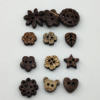 Supply of 10 Beautiful and Cute Coconut Shell Buttons, Large Quantities in Stock, Direct Sales from the Manufacturer