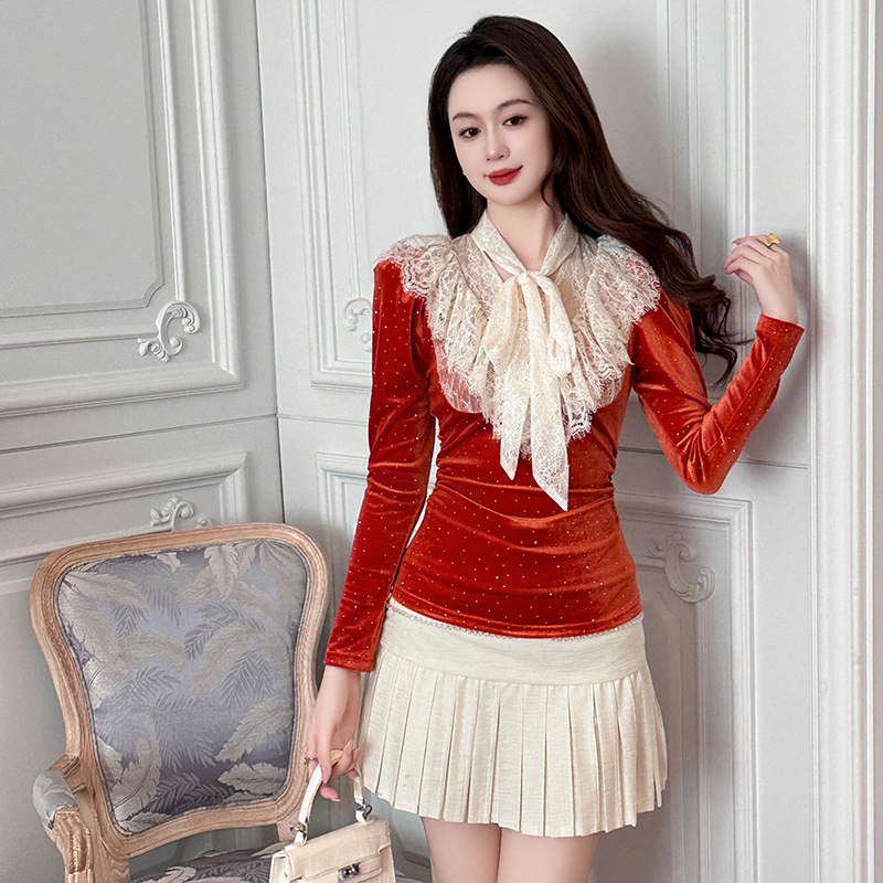 (Mới) Mã B0814 Giá 950K: Áo Sơ Mi Nữ Chtdng Cao 12Cm Thắt Nơ Bướm Dáng Ôm Body Gợi Cảm Sexy Hàng Mùa Xuân Thu Đông Trông Trẻ Hơn Tuổi Thời Trang Nữ Chất Liệu Ren G03 12 Sản Phẩm Mới, (Miễn Phí Vận Chuyển Toàn Quốc).