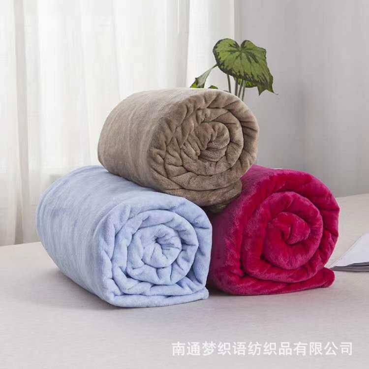 Flannel Coral Velvet Opening Event Gift Blanket Foreign Trade Pure Plain Blanket Children's Blanket Pet Blanket Manufacturer Wholesale