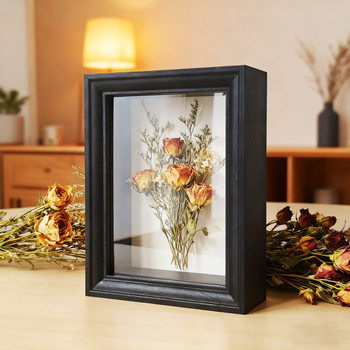 Hollow Eternal Flower Specimen Frame Display Stand Butterfly Shell Creative Picture Frame Three-Dimensional Handmade DIY Dried Flower Photo Frame Empty Frame