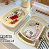 Ins Cream Drain Rack Kitchen Household Retractable Foldableing Dish Basket Dish Drain Rack Fruit Washing Basket