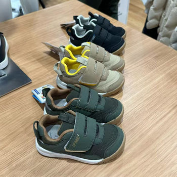 Autumn and winter new large and middle school children's sneaker non-slip warm breathable children's shoes Japanese ifme velcro lace-up