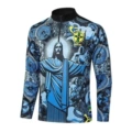 B958# 24/25 Half Zip Brazil Gray Blue Inkjet