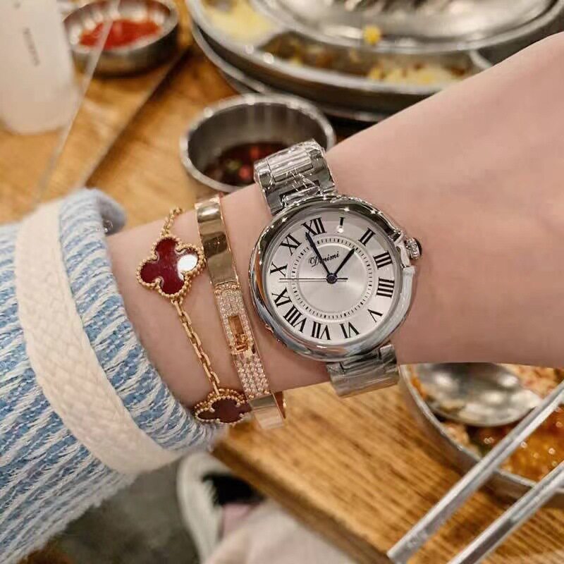 Timini Watch Wholesale Simple Temperament Retro Roman Literal Solid Steel Band Watch High-End Men's and Women's Couple Watch