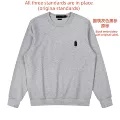 Sweatshirt crew neck gray black label