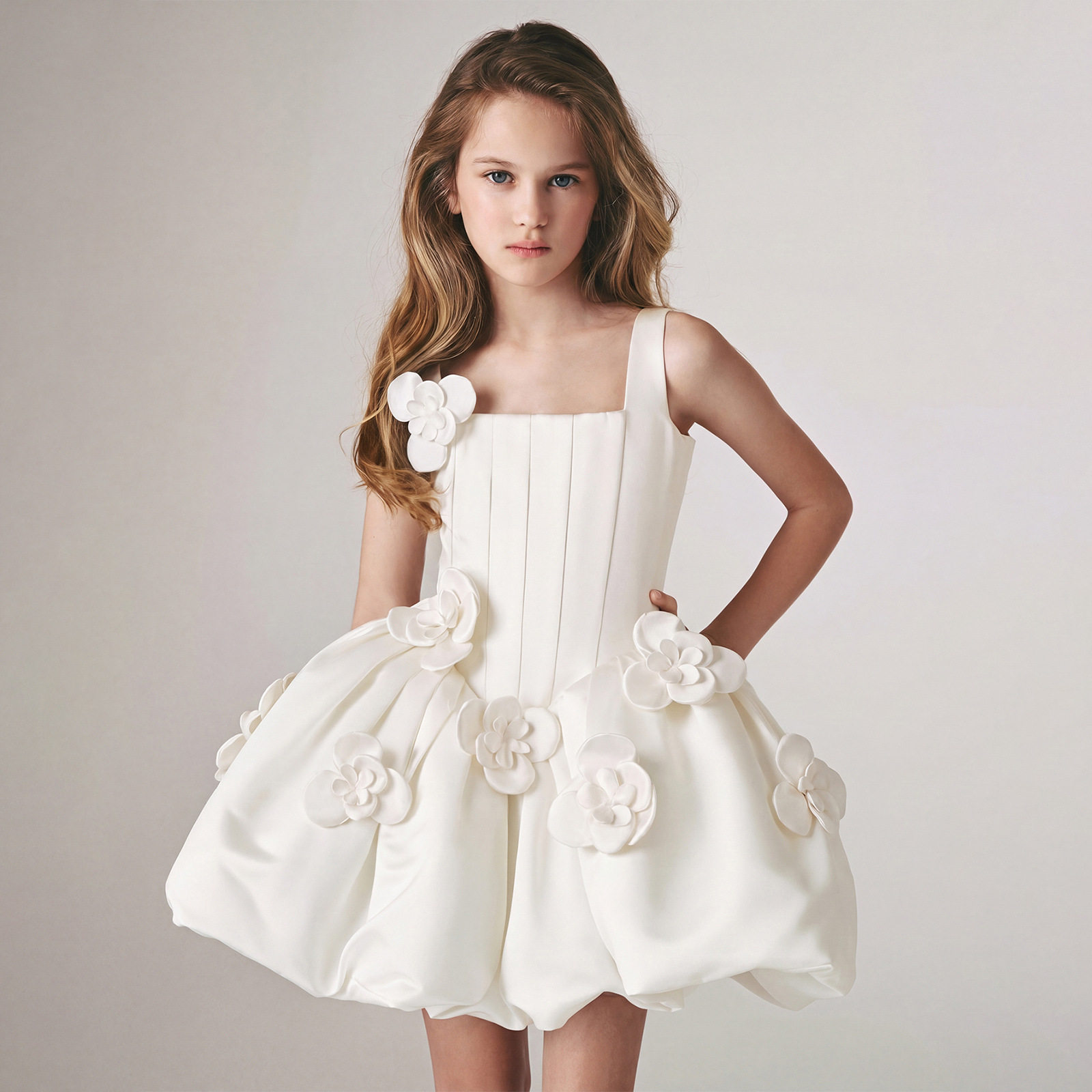 Children's dress host piano performance dress girl birthday party wedding dress princess dress