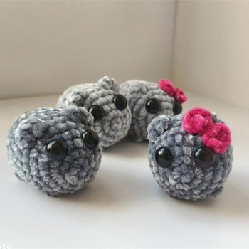 Sad Hamster Crochet Cross-Border Hot Product Sad Hamster Crochet Doll with Music and Keychain