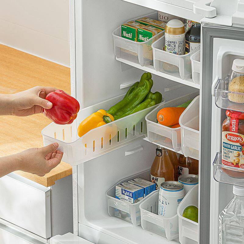 Nachuan refrigerator storage box fruit and vegetable three-partition storage box easy-to-pull drawer-type transparent refrigerator food preservation box