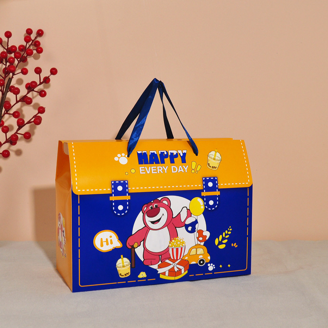 New Year of the Dragon Noodles Candy Box Egg Holder Bag Bag Full Moon Wine Baby Birth Gift Egg Empty Box