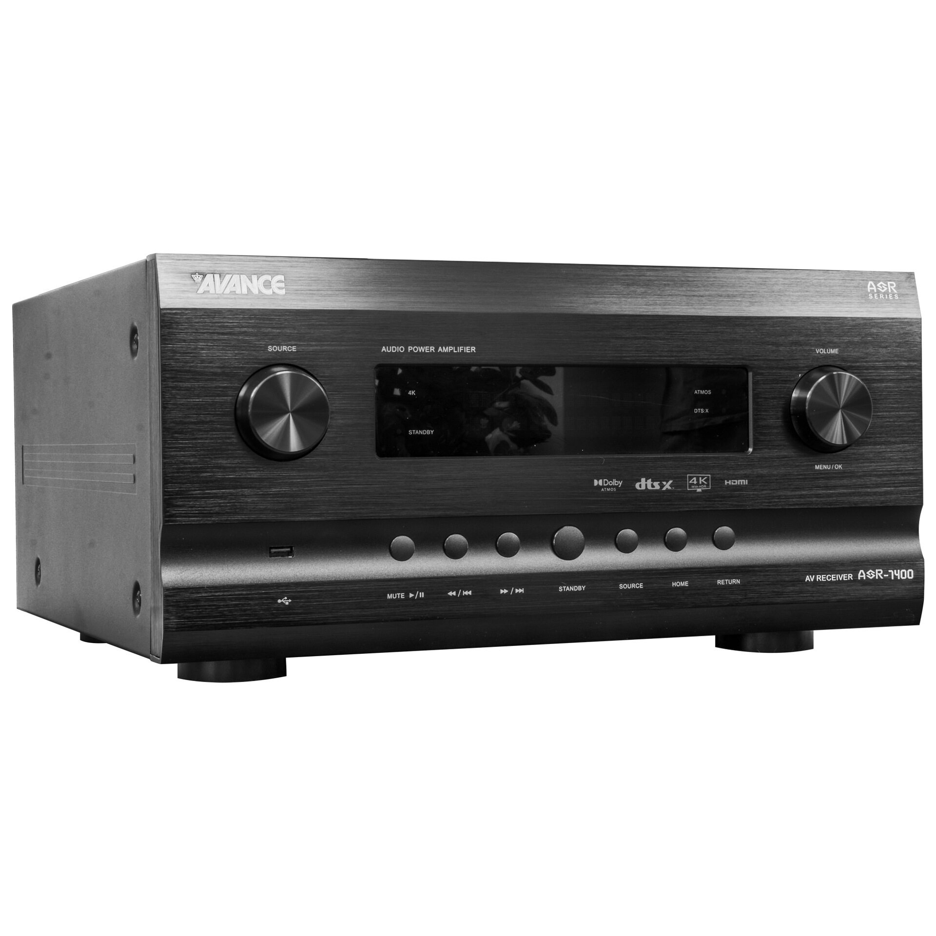 Avance Danish Crown Asr-7400 Multi-Channel Av Home Theater Panoramic Sound Amplifier Dolby Decoding