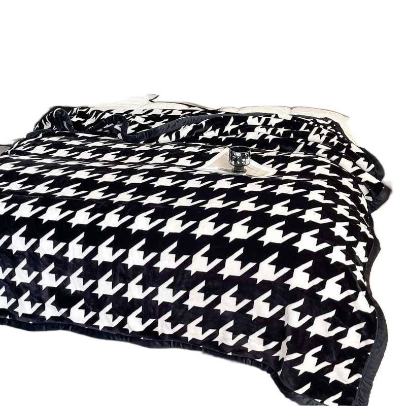 New Double-Layer Thickened Raschel Super Soft Cloud Blanket High Weight High-End Blanket Winter Warm Blanket Light Luxury Blanket