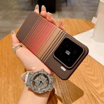 Suitable for Xiaomi 17Promax Built-In Magnetic Carbon Fiber Phone Case Xiaomi 14U Kevlar Pattern 13 Protective Case