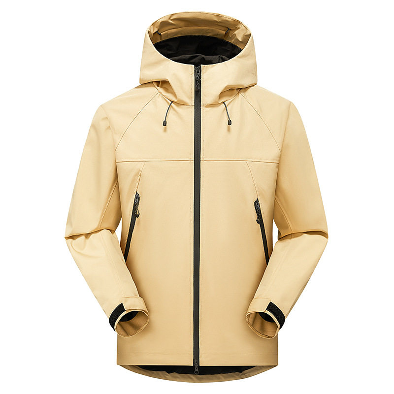 Unisex Hooded Jacket Outdoor Trendy Brand Windproof Waterproof Mountaineering Riding Suit Spring and Autumn Single Jacket Coat