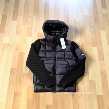 High Version Cp Home 25 Winter New Knitted Splicing Lightweight Stand-Up Collar down Jacket Jacket Men's and Women's Cardigan Jacket