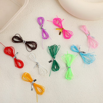 2m Elastic Cord Duke Line for Beading, Flat Silk Jewelry Line for Bracelets and Necklaces, Elastic Silk Crystal Line Fishing Line