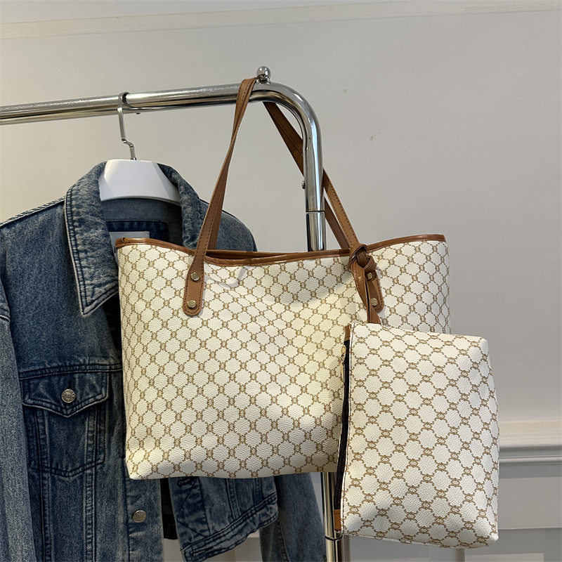 包包2025新款大容量女士单肩包休闲简约子母包时尚经典收纳托特包