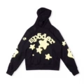 Star yellow [black hooded sweatshirt]