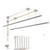 Balcony Clothes Drying Rack Lifting Hand-Cranked Automatic Double-Pole Stainless Steel Clothes Drying Rod Clothes Drying Rack One Piece Wholesale