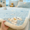 Class a Milk Velvet Mattress Three-Piece Set Winter Thickeneded Baby Velvet Soft Mattress Quilted Warm Dormitory Bed Sheets Pad