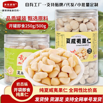 Macadamia Nuts 500g Whole Kernels Half Kernels Shell-Free Milk Flavor Canned 250g Peel-Free Nuts Snacks