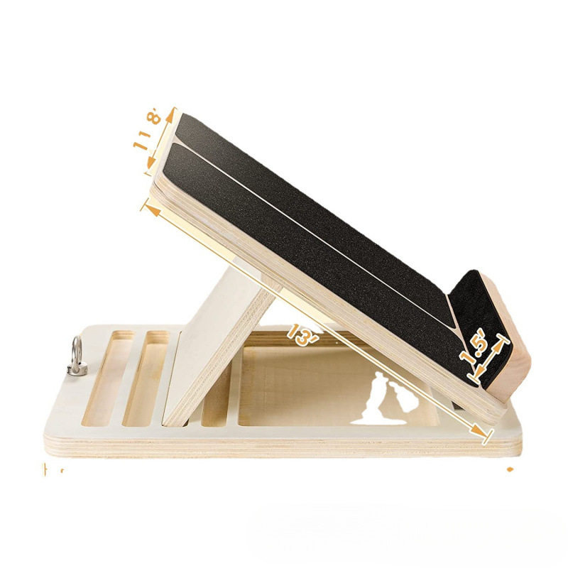 Wooden Rehabilitation Training Wooden Tilt Board Adjustable Tilt Calf Arm Stretch Sloping Board