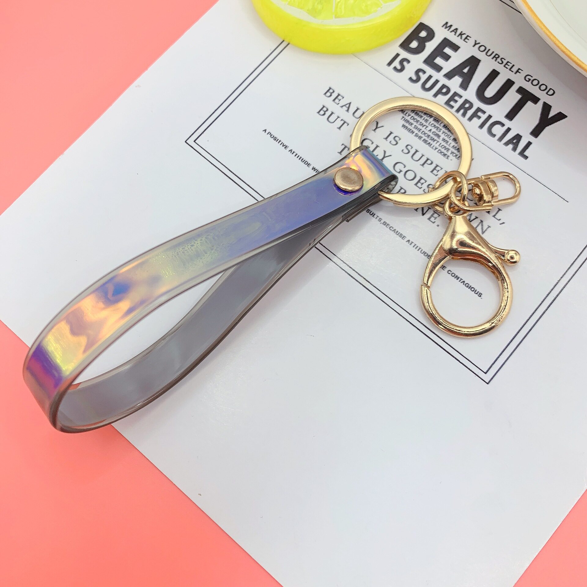 Popular Soft Pvc Color-Changing Material Keychain Lanyard Keychain Accessories Student Bag Pendant Wholesale