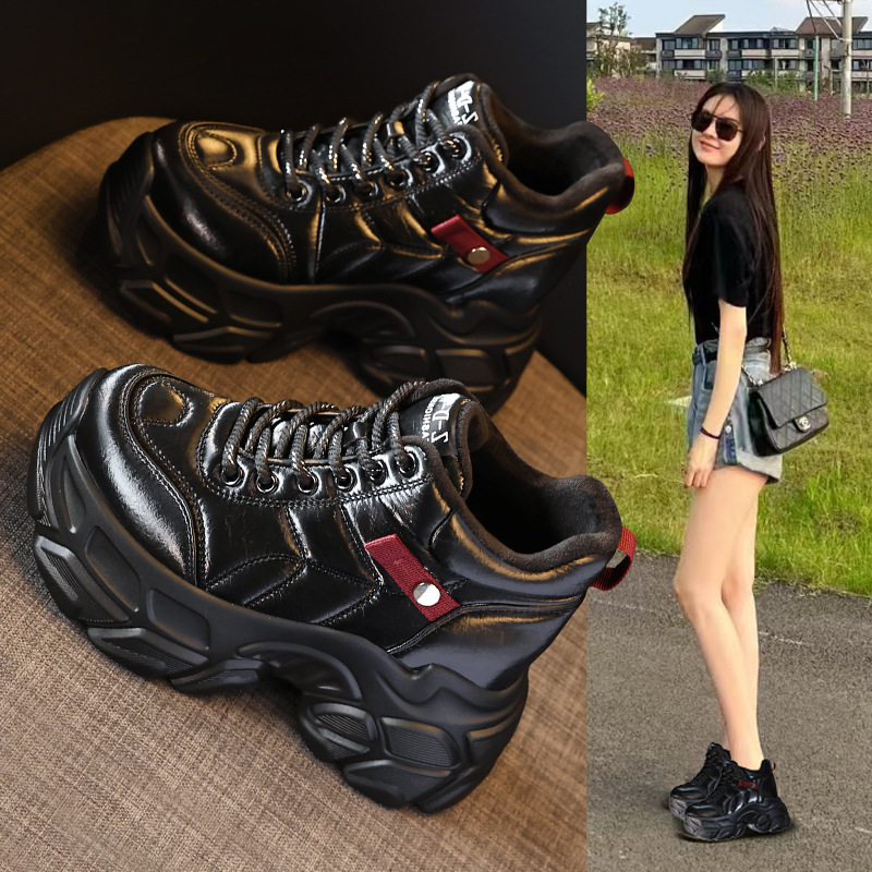 Giày Thể Thao Nữ Tăng Chiều Cao Đế Cao Hàng Mùa Xuân Thu Đông