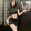 Sexy Lingerie Slim-Fit Short T-Shirt Sexy Hot Girl Set Women's Bodycon Skirt Two-Piece Set Wholesale