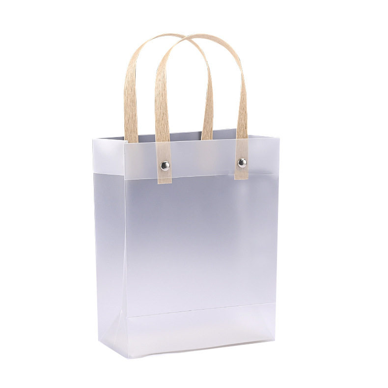 Pp Transparent Handbag Holiday Gift Bag Advertising Promotion Bag Souvenir Frosted Bag Daily Necessities Cosmetics Bag