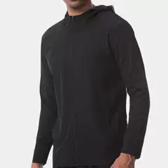 Lulu Men's Sports Jacket with Zipper, Windproof Hood, Outdoor Loose Casual Running Fitness Jacket, Lightweight and Windproof