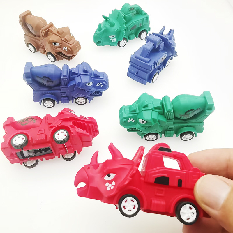 工程恐龙回力车恐龙车子的玩具恐龙运输车儿童工程车玩具3-6岁玩