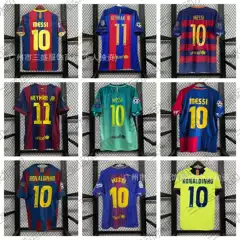 Wholesale Barcelona home and away retro Messi No.10 Neymar Real Madrid Ronaldo No.7 short sleeve jersey football uniform