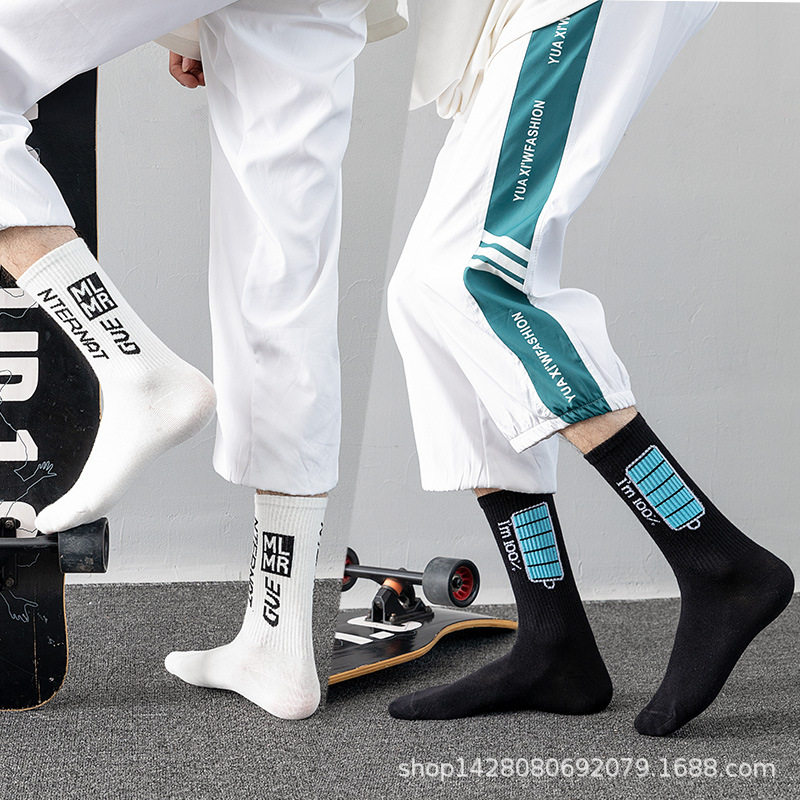 跨境诸暨运动袜透气女士白色船袜春夏季篮球长袜男士中筒袜子批发