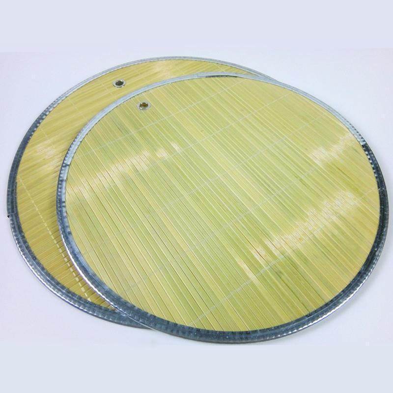 Farmhouse Green Bamboo Cover Mat Dumpling Tray Cover Pad Round Thickened Double-Sided Steel Edge with Buckle Placemat Free Shipping