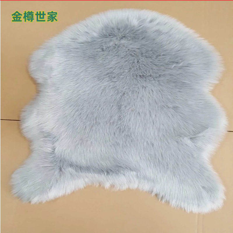 Imitation Wool Carpet Bay Window Faux Sheepskin Modern Simple Long Plush Mat Bedroom Rug Home Irregular Shaped Faux Wool Mat