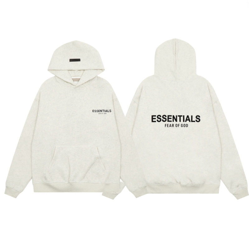 秋冬FOG复线ESSENTIALS植绒字母连帽衫卫衣 男女情侣宽松加绒外套