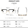 plus size Widened Vintage Glasses Frame Crocus VERTICAL Big Face Pure Titanium Plate Eyebrow Myopia Glasses Frame