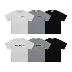 ESSENTIALS Fear of God Essentials Secondary Line Front and Back Letter Print Summer Pure Cotton Short Sleeve T-Shirt and Shorts Set FEA
