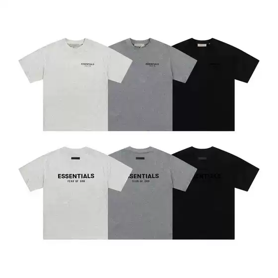 ESSENTIALS Fear of God Essentials Secondary Line Front and Back Letter Print Summer Pure Cotton Short Sleeve T-Shirt and Shorts Set FEA