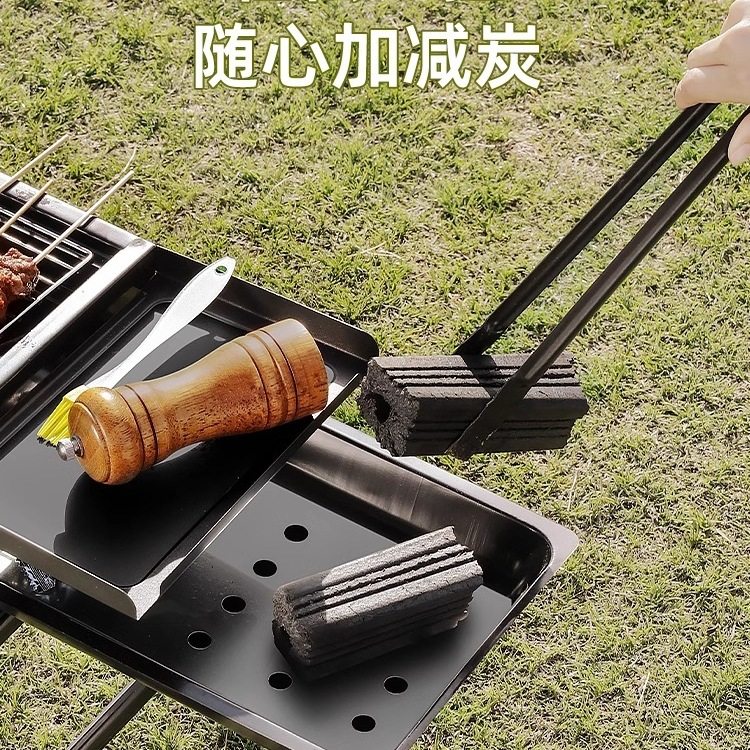 Bbq Grill Barbecue Stove Outdoor Portable Ultra-Thick Stainless Steel Internet Celebrity Family Full Set of Tools Barbecue