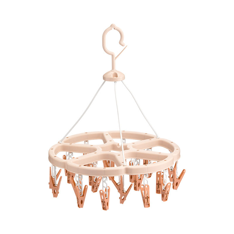 Camellia plum blossom drying rack PP plastic drying rack multi-head drying rack underwear pants rack with clip 0793