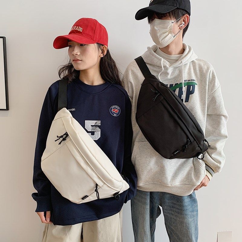 Cross-Border Large-Capacity Crossbody Bag, Trendy Brand Lightweight Chest Bag, Men's Outdoor Sports Shoulder Bag, High-End Lightweight Waist Bag