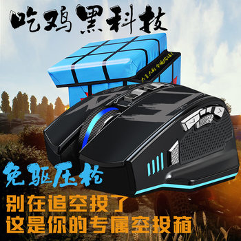 Copes M1 Wired Free Drive Pressure Gun Chicken Game Mouse Hand Tour Peace Elite Mouse Automatic Identification in stock